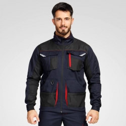 Jachetă de lucru KASTOR STRETCH DARK BLUE/RED