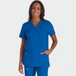 Tunică medicală damă CHEROKEE Revolution WWE620 V-NECK albastru regal