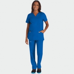 Tunică medicală damă CHEROKEE Revolution WWE620 V-NECK albastru regal