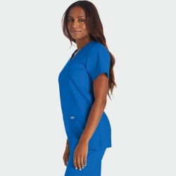 Tunică medicală damă CHEROKEE Revolution WWE620 V-NECK albastru regal