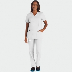 Tunică medicală damă CHEROKEE Revolution WWE620 V-NECK albă