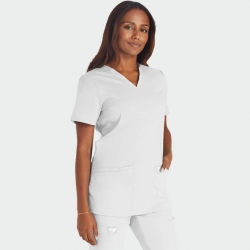 Tunică medicală damă CHEROKEE Revolution WWE620 V-NECK albă