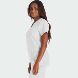 Tunică medicală damă CHEROKEE Revolution WWE620 V-NECK albă