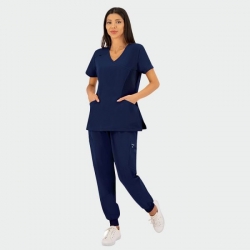 Tunica medicala JUSTINA ALBASTRU INCHIS