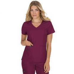 Tunică medicală de lucru BASICS 373 roșu-burgund