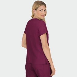 Tunică medicală de lucru BASICS 373 roșu-burgund