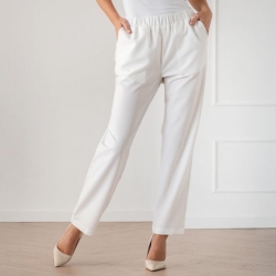 Pantalon medical Bwell Atelier VIOLA alb