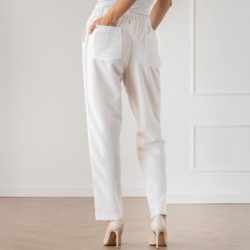Pantalon medical Bwell Atelier VIOLA alb