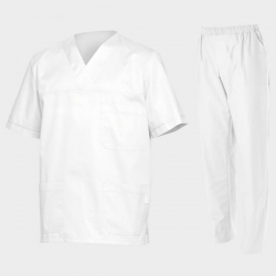 M3 ALB Tunică medicală cu pantaloni
