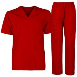 M3 ROȘU Tunică medicală cu pantaloni