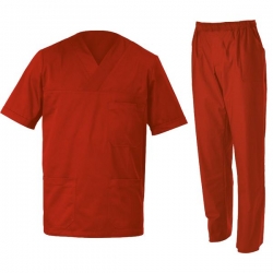 M3 ROȘU Tunică medicală cu pantaloni