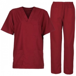 M3 BORDEAUX Tunică medicală cu pantaloni
