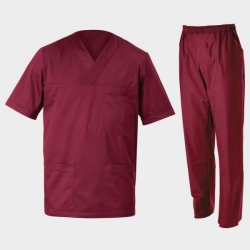 M3 BORDEAUX Tunică medicală cu pantaloni
