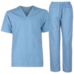 M3 ALBASTRU DESCHIS Tunică medicală cu pantaloni