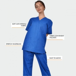 Set medical CESARE | albastru regal