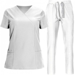 Set de lucru damă Nobby Straight alb