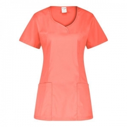 SET DAMĂ DE LUCRU Ines coral cu pantaloni albi
