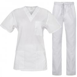 CESARE ALB TUNICĂ MEDICALĂ CU PANTALONI