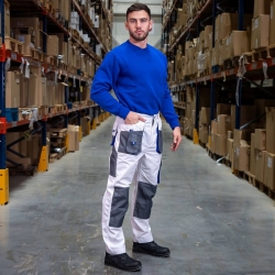 Pantaloni de lucru KASTOR ALB