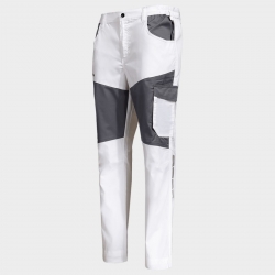 Pantaloni de lucru EOS STRETCH WHITE/GREY