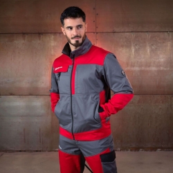 Jachetă de lucru EOS STRETCH RED/GREY