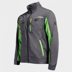 Jachetă de lucru PRISMA LIGHT STRETCH GRI/VERDE