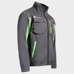 Jachetă de lucru PRISMA LIGHT STRETCH GRI/VERDE