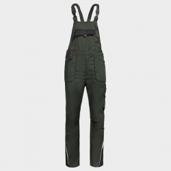 Pantaloni de salopete PRISMA LIGHT STRETCH KAKI/NEGRU