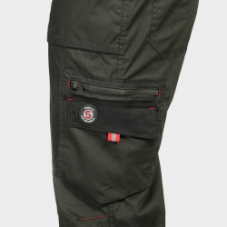 Pantaloni de salopete PRISMA LIGHT STRETCH KAKI/NEGRU