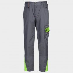 Pantaloni de lucru PRISMA LIGHT STRETCH GRI/VERDE