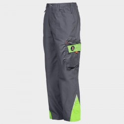 Pantaloni de lucru PRISMA LIGHT STRETCH GRI/VERDE