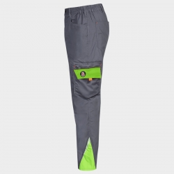 Pantaloni de lucru PRISMA LIGHT STRETCH GRI/VERDE