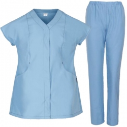 Set de lucru Katrin, albastru medical