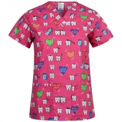 Set tunica BAMBINA Dințișori și pantaloni roz