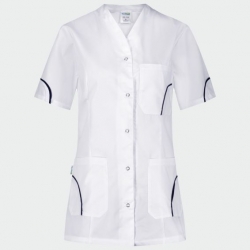Set medical feminin Silvia cu pantaloni Alessi – alb
