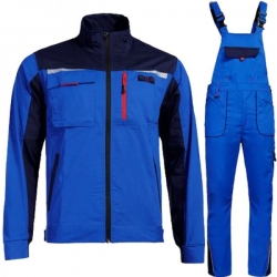 Set de lucru Prisma Light Stretch Jacket și combinezon albastru regal