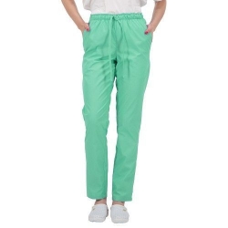 Set medical de lucru Isabella „Cupcake” cu pantaloni verde-rezeda