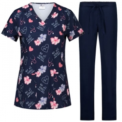 Set de lucru Isabella Heroes cu pantaloni bleumarin Alessi