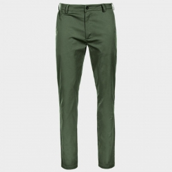 Pantaloni sport-eleganți STENSO CHINO VERDE ÎNCHIS DESCHIS