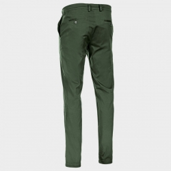 Pantaloni sport-eleganți STENSO CHINO VERDE ÎNCHIS DESCHIS