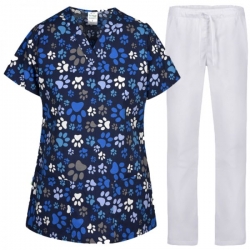 Set tunica BAMBINA lăbuțe și pantaloni  alb