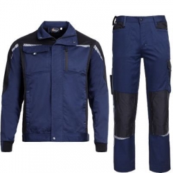Set de lucru PRISMA SPANDEX jachetă cu pantaloni BLEUMARIN/NEGRU