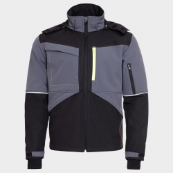 Jachetă softshell PRISMA SOFTSHELL 2.0 NEGRU/GRI