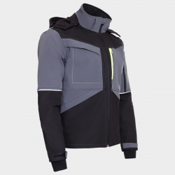 Jachetă softshell PRISMA SOFTSHELL 2.0 NEGRU/GRI