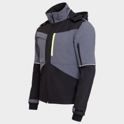 Jachetă softshell PRISMA SOFTSHELL 2.0 NEGRU/GRI