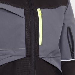 Jachetă softshell PRISMA SOFTSHELL 2.0 NEGRU/GRI