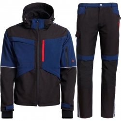 Set de lucru PRISMA SOFTSHELL 2.0 jachetă și pantaloni albastru inchis