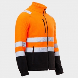 Hanorac reflectorizant PRISMA HV ORANGE FLEECE