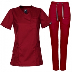 Set de lucru pentru femei Victoria bordo cu pantaloni Tony