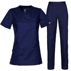 Set de lucru pentru femei Victoria bleumarin cu pantaloni Barisa